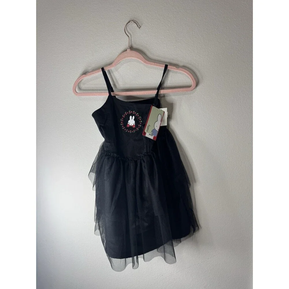 Miffy Monochrome Girls M (8) Black Tulle Tutu Dress Knee Length Party